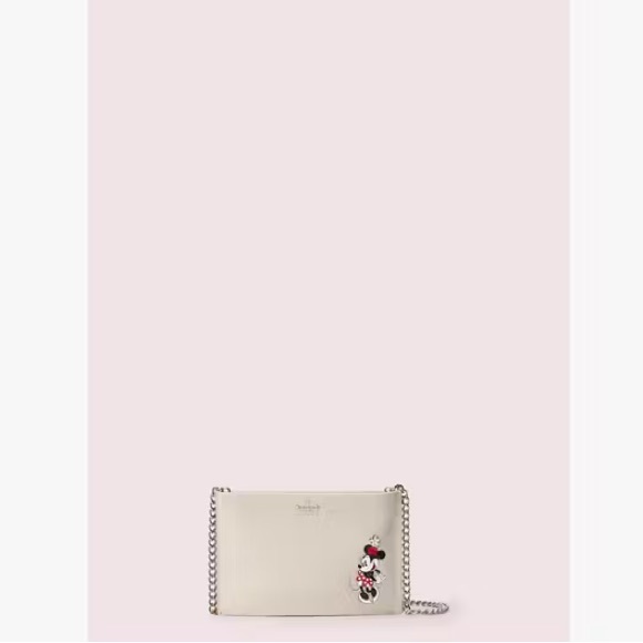 NWT $178 Kate Spade Disney Minnie Mouse Mini Sima Clutch & Gold Chain Crossbody - Picture 8 of 13